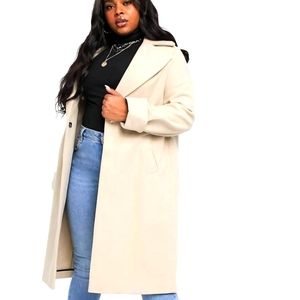 River island plus sized boyfriend Coats in stone